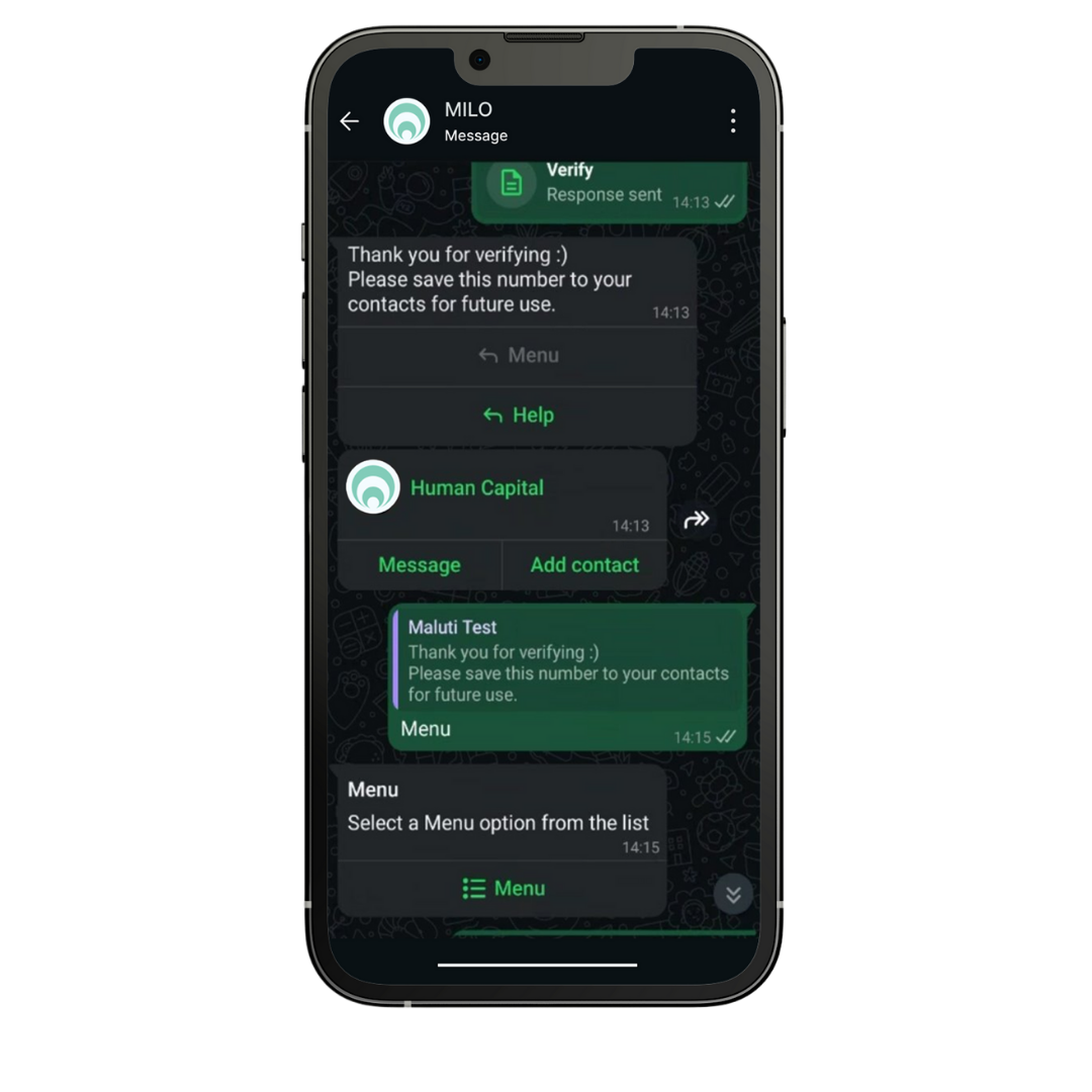 Communication screenshot