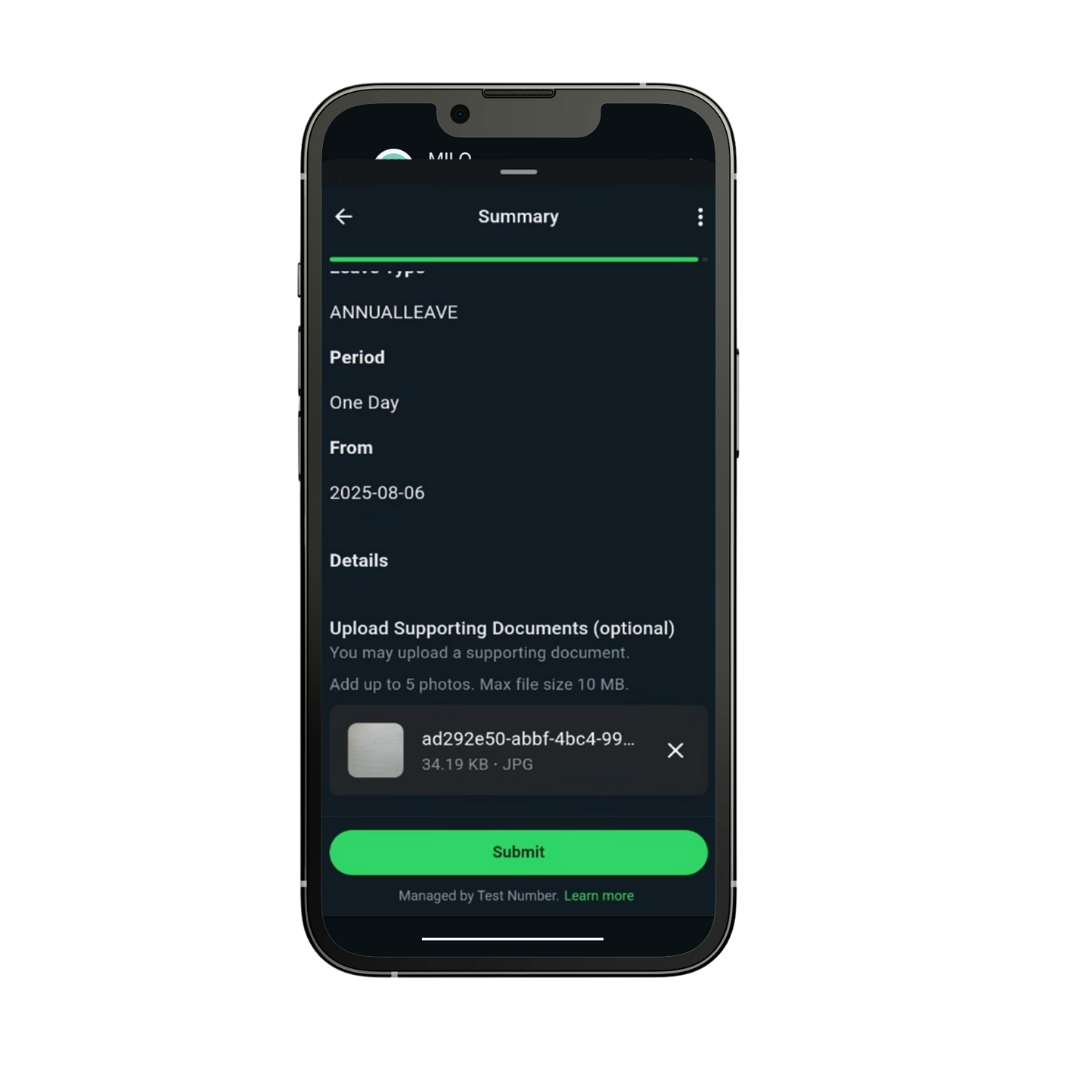 Communication screenshot