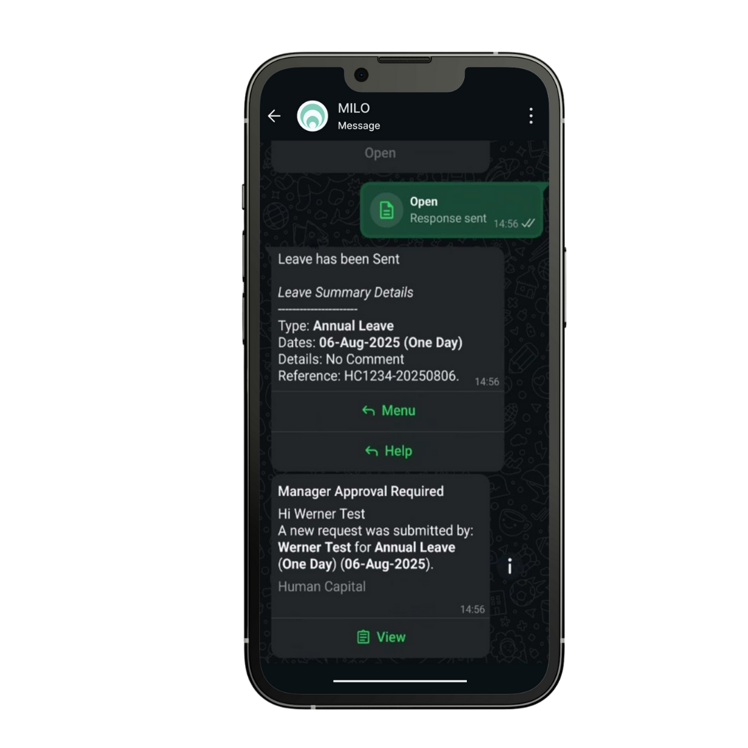 Communication screenshot